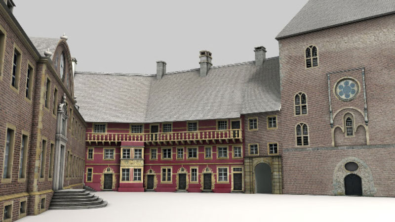 "Mythos Burg" (historische Rekonstruktion und Modellbau der Burg Rheda), im Auftrag des Germanischen Nationalmuseums, Nürnberg (2011).