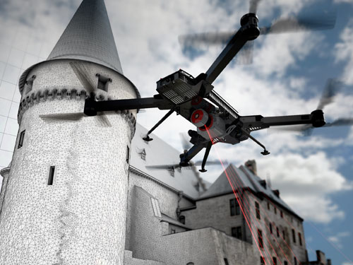 Titel Drohnen-Scan Burg Vianden