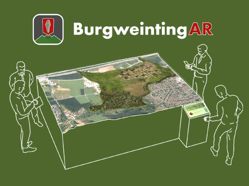 Landscape model milled for projection and AR application