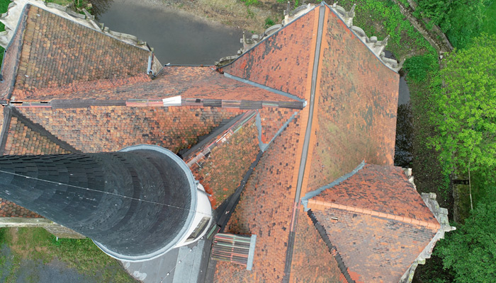 UAV perspective of the roof