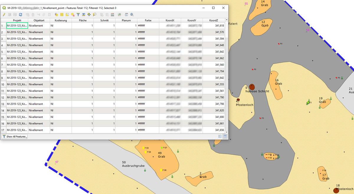 tGIS App - SHP-File mit Attributtabelle im GIS