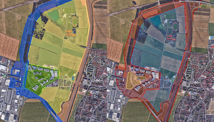 BMW - surveying area Garching west (different LoDs)