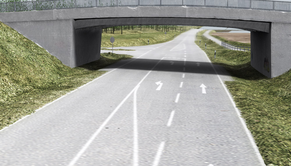 Rendering of the test track