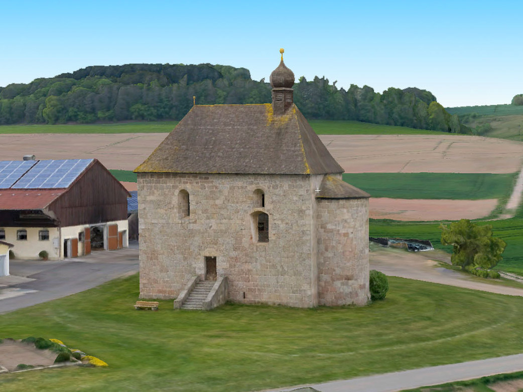 3D-Modell der St. Ägidiuskirche in Schönfeld