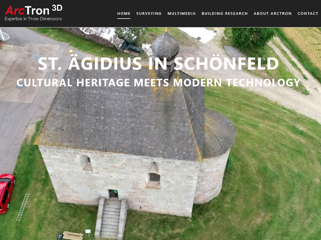 Website to present the monument St. Aegidius church in 3D