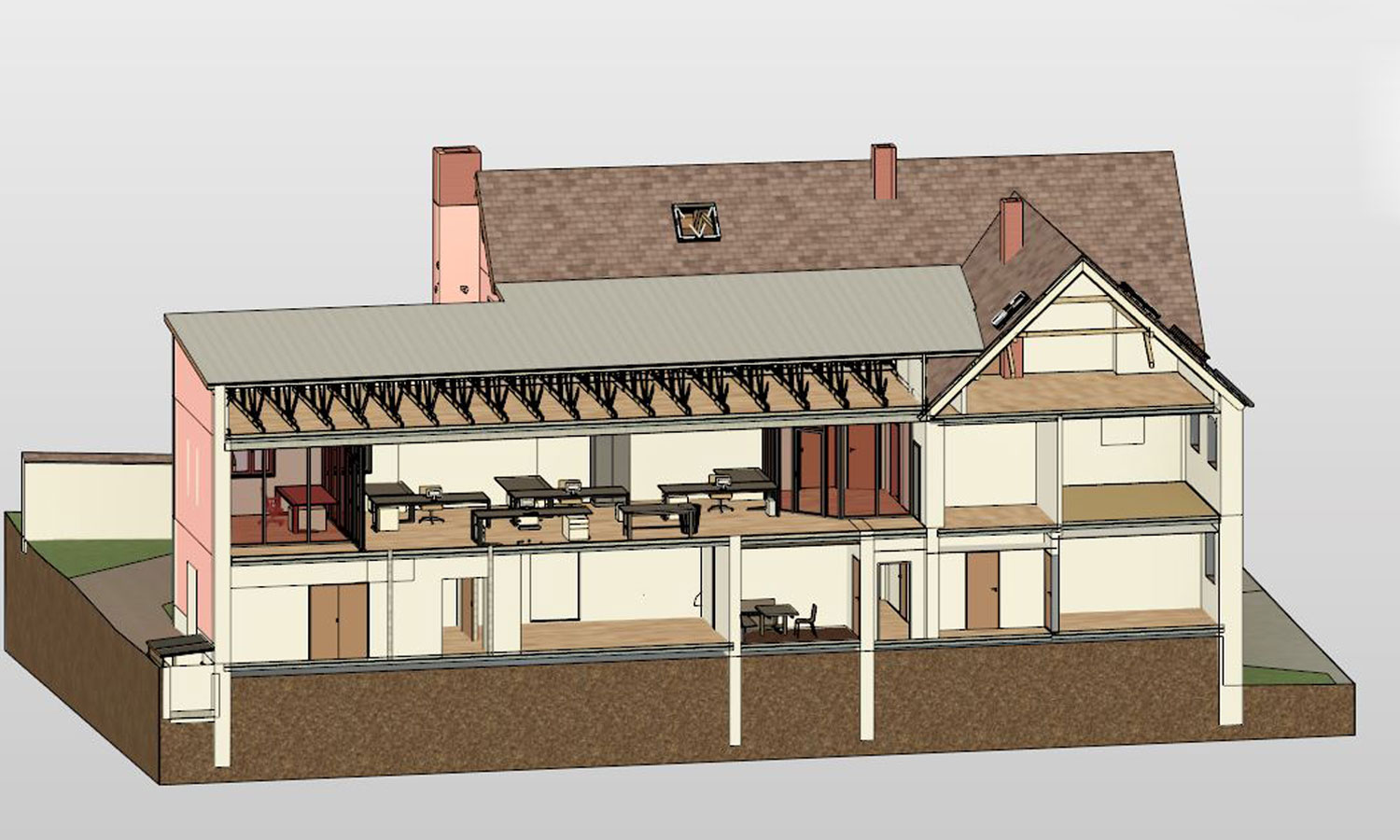 3D-Architekturvermessung Schnitt Innenansicht