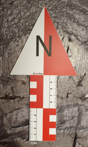 Nordpfeil 20x10cm, z.B. für den Einsatz auf archäologischen Grabungen
