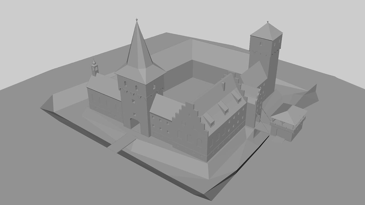 First cubature model of the castle