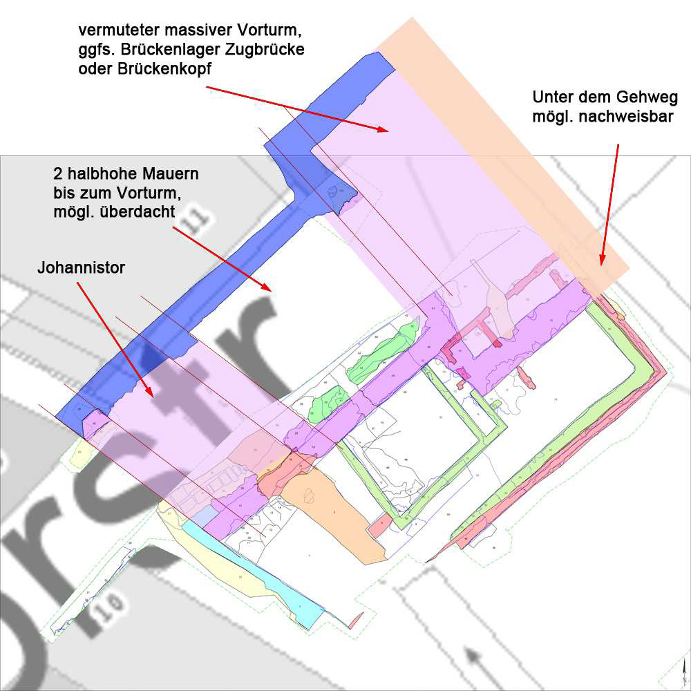 Archaeological features map