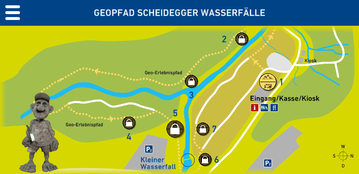 Übersichtskarte der Stationen mit digitalen Inhalten