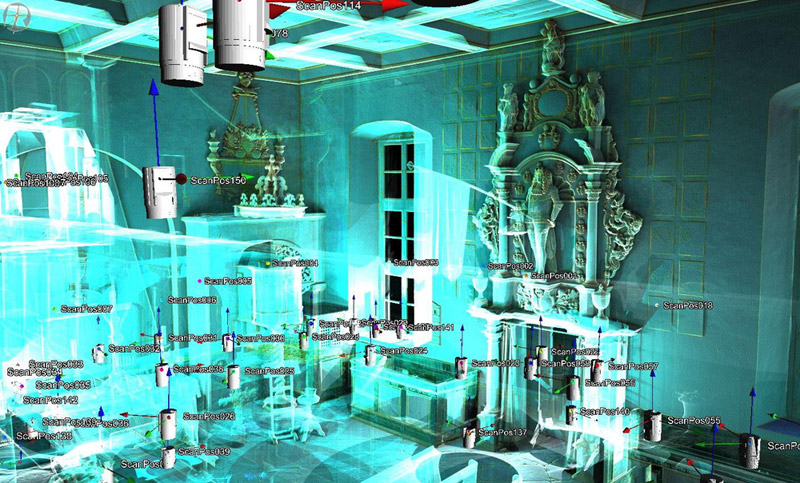 3D-Laserscan Daten Kircheninnenraum Lucklum