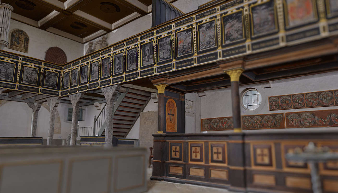 3D-Modell Innenraum Kirche Lucklum