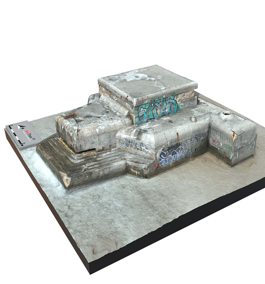 3D-Modell Bunker, Photogrammetrie Service, UAV-Befliegung