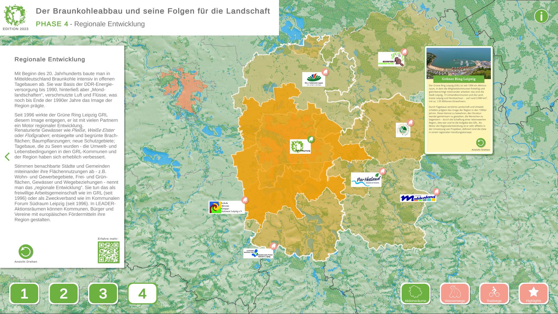 Regionale Entwicklung - Inhalte der interaktiven Anwendung als AR-App