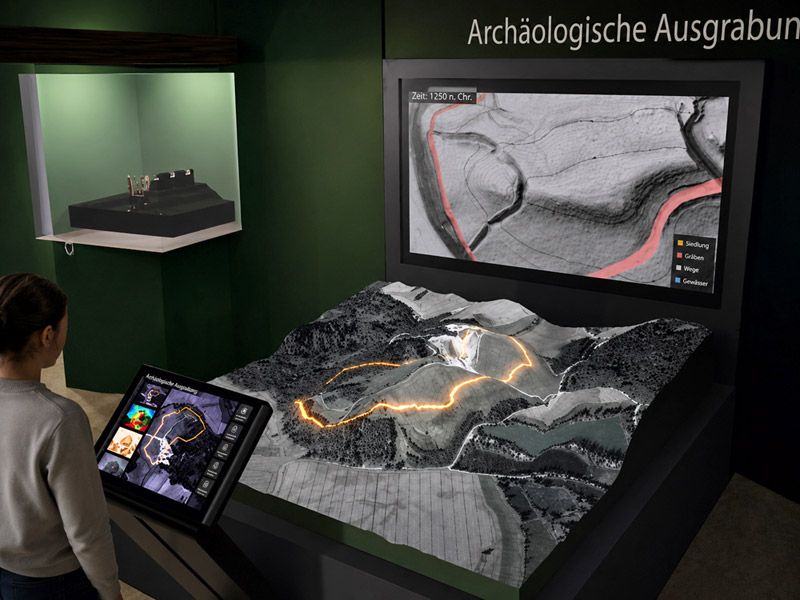 Landschaftsrelief mit 3D Projektion